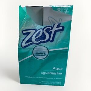 7 Bars Zest Aqua Bar Soap "Get‎ Zestfully Clean" Family 4 oz Size Bars